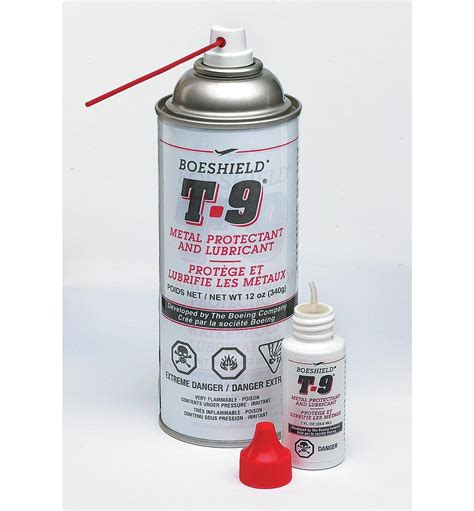 Dry lubricant, non-greasy paraffin formula Anti-corrosion protection Resistant to water including seawater Does not leave traces Long duration Non-conductive Does not stick. . Boeshield t9
